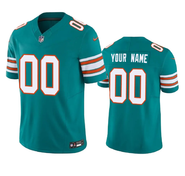 Men's Miami Dolphins Active Player Custom Aqua 2023 F.U.S.E Vapor Untouchable Limited Football Stitched Jersey